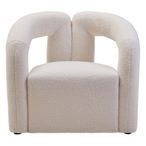 Davina Chair - Ivory Boucle Fabric - Statement