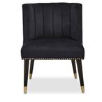 Doucet Chair - Black Velvet Fabric