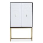 Dumas Hall Cabinet - 2 Door - Black and White