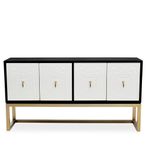 Dumas Sideboard - 4 Door - Large - Black and White - 170cm
