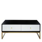 Dumas Coffee Table - 4 Drawer - Black and White
