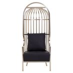 Eliza Chair - Brushed Silver Metal Frame with Dome Cage