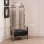 Eliza Chair - Silver Metal Frame with Dome Cage