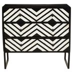 Fusion Chest - 3 Drawer - Black Bone Inlay