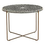 Fusion Coffee Table - Round - Black Bone Inlay