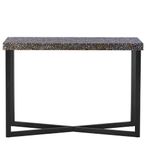 Fusion Console Table - Shell Crackle Mosaic with Black Metal