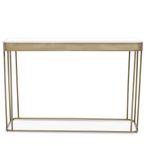 Ella Console Table - Mirrored with Gold Metal