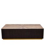Gabelle Coffee Table - Dark Bamboo Wood - Sunburst