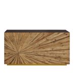 Gabelle Console Table - Dark Bamboo Wood - Sunburst