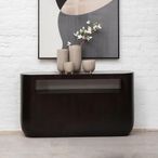 Gabelle Console Table - Oval - Dark Bamboo Wood