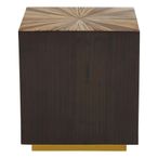 Gabelle Side Table - Square - Dark Bamboo Wood - Sunburst