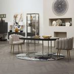 Genoa Dining Table - 6 Seater - 180cm - Oval - Grey High Gloss