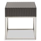 Genoa Side Table - Square - Grey High Gloss