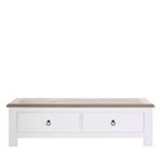 Hampstead Coffee Table - 2 Drawer - White Wood