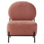 Haya Retro Chair - Dusky Rose Velvet Fabric
