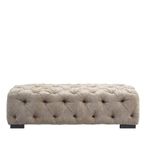 Fenton Ottoman Stool - Tufted - Beige Fabric