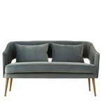 Hendricks Sofa - 2 Seater - Dusky Blue Velvet Fabric