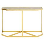 Horizon Console Table - Black Glass with Gold Metal