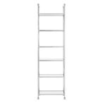 Horizon Open Shelving Unit - Clear Glass with Silver Metal