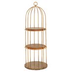 Horizon Shelving Unit - Small Cage - Gold Metal
