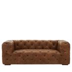 Hoxton Sofa - Vintage Brown Tufted Leather - 3 Seater