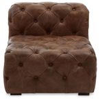 Hoxton Lounge Chair - Vintage Brown Tufted Leather