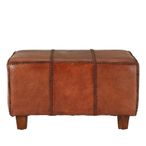 Inca Bench - Brown Leather - Upholstered