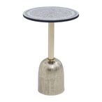 Inventivo Side Table - Round - Black Marble with Gold Metal