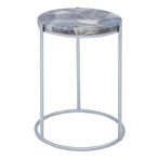 Inventivo Side Table - Ivory Marble with Round Agate
