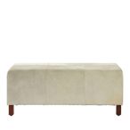 Kensington Townhouse Bench - Beige Faux Fur