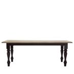 Kensington Townhouse Dining Table - 8 Seater - 200cm - Oak and Black