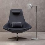 Kalo Chair - Curved - Grey Velvet Fabric