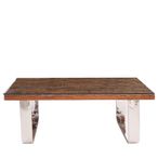 Kerala Coffee Table - Clear Glass with Silver Base