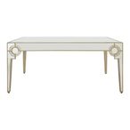 Knightsbridge Dining Table - 6 Seater - 180cm - Mirrored with Gold Trim