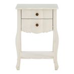 Loire Bedside Table - 2 Drawer - White