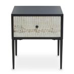 Luxor Side Table - Square - Black and Grey with 1 Drawer