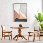 Lyon Dining Table - 4 Seater - 120cm - Round Pedestal - American Oak