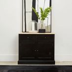 Lyon Sideboard - Small - 2 Door - Black Oak - 102cm