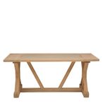 Lyon Dining Table - 6 Seater - 180cm - Glass and Oak