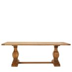 Lyon Dining Table - 8 Seater - 200cm - Oak - Double Pedestal