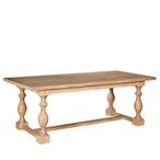 Lyon Dining Table - 8 Seater - 220cm - Double Pedestal - White Washed Oak