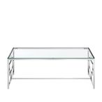 Allure Coffee Table - Glass - Chrome Base