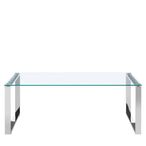 Allure Coffee Table - Clear Glass - Chrome Base