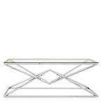 Allure Coffee Table - Clear Glass - Silver Base