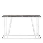Ackley Console Table - Black Marble - Silver Legs
