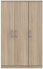 Devon Oak Effect 3 Door Tall Triple Wardrobe