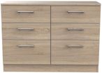Devon Oak Effect 6 Drawer Midi Chest