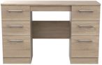 Devon Oak Effect 6 Drawer Double Dressing Table