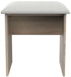 Devon Oak Effect Padded Dressing Stool