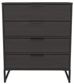 Diego Black 4 Drawer Chest